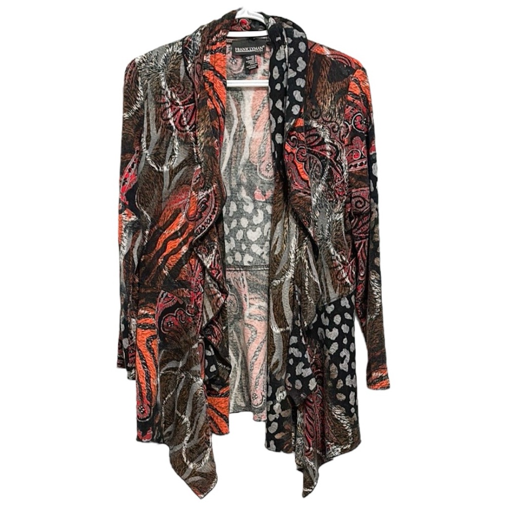 C028 - Frank Lyman Multicolor Patterned Cardigan
